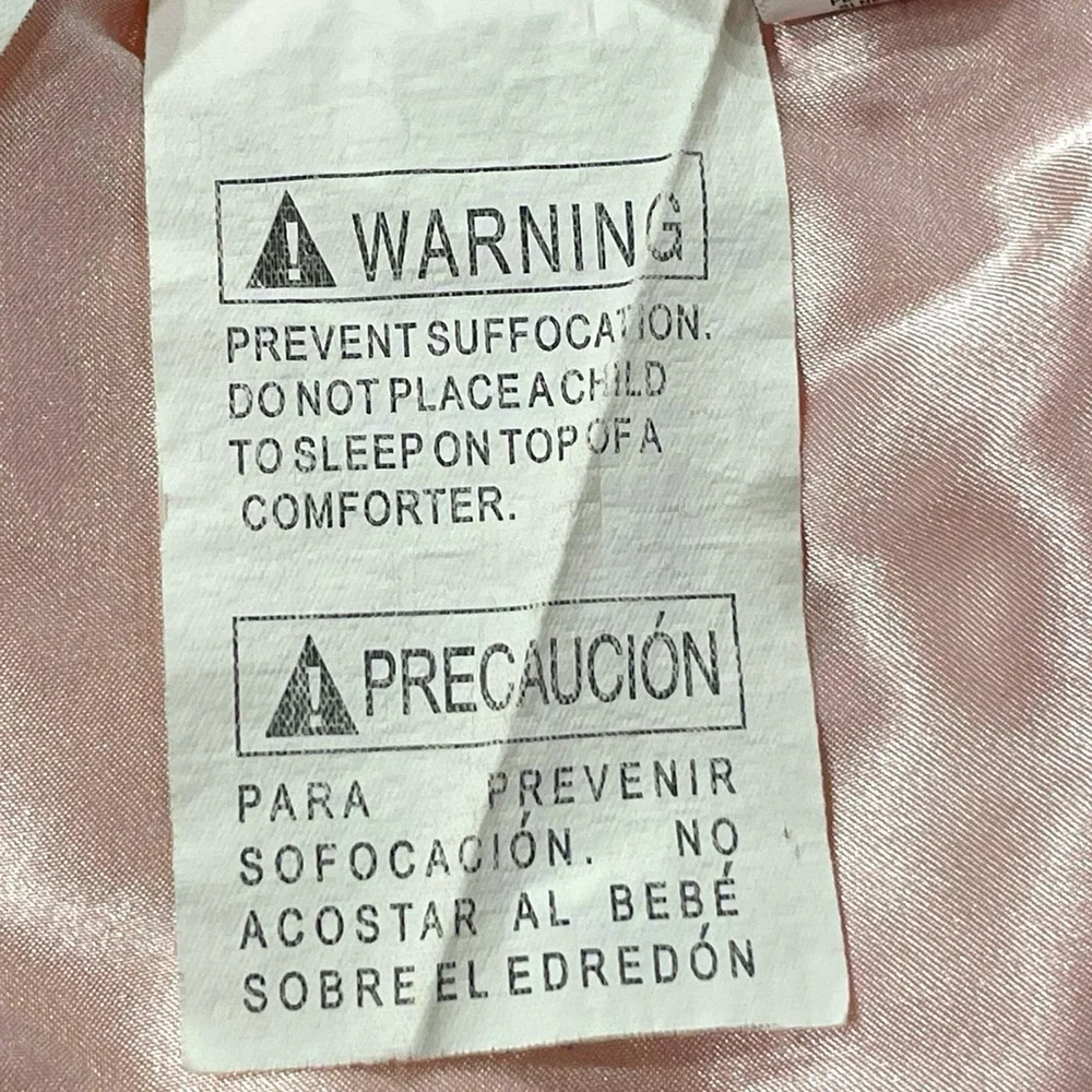 Little Me So Soft White Satin Trim Backing Baby Blanket Security Lovey